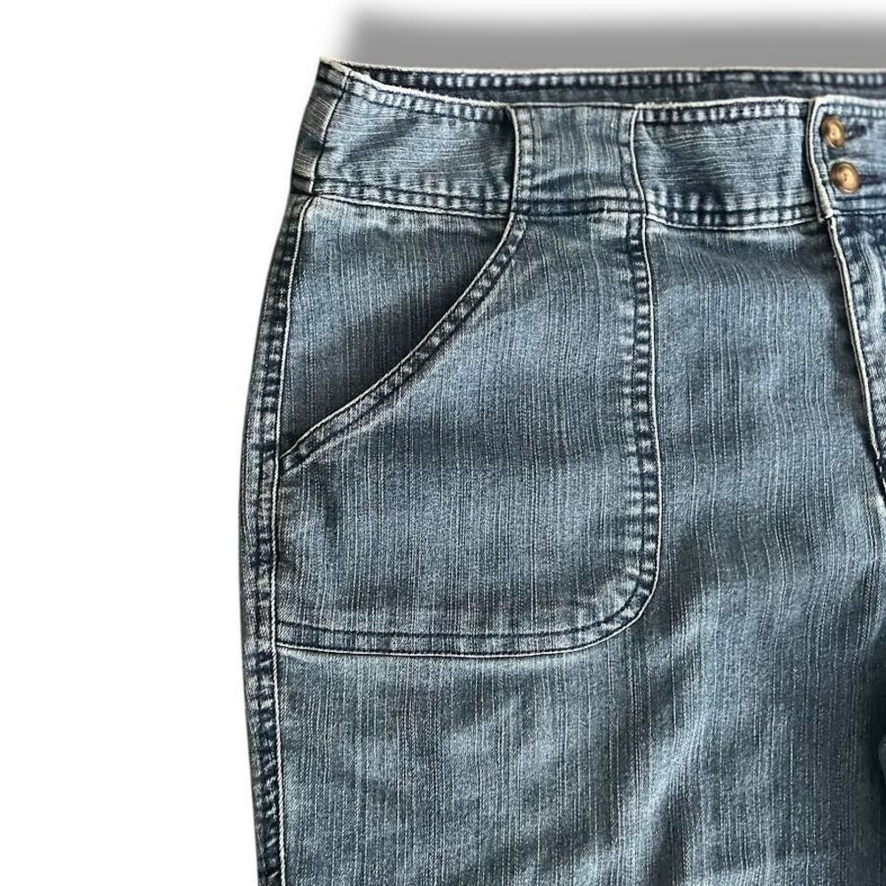 White Stag Jeans Women's Size 14 Blue Capris Adjust Stretch Denim Casual… - Picture 4 of 16